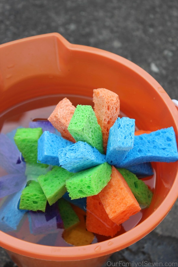 DIY Sponge Water Bombs- Super Simple and fun alternative to water balloons.