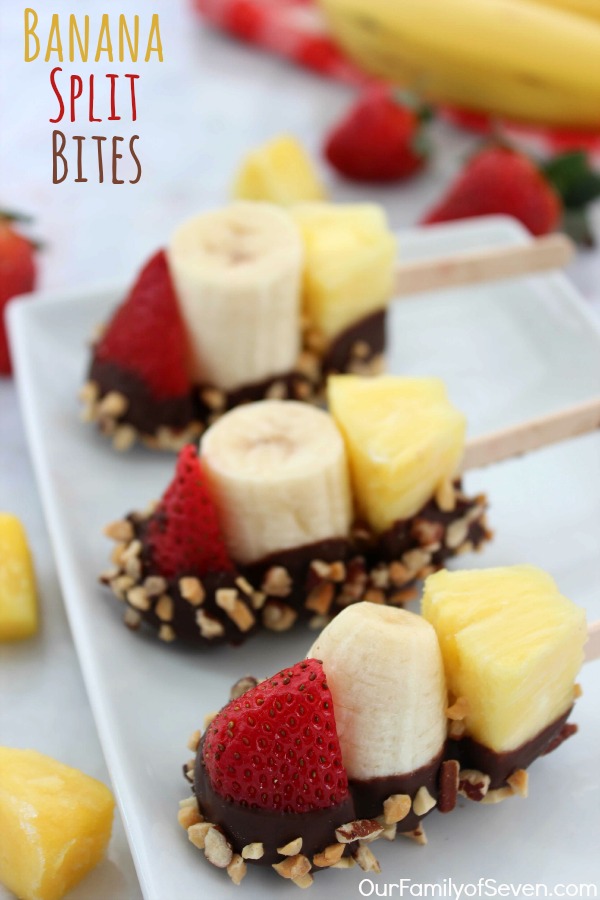 Banana Split Bites- a fun and simple twist on your favorite summer treat. 
