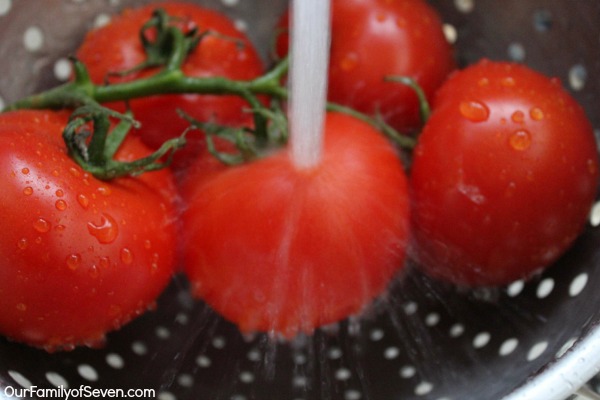 Organic Fruit and Vegetable Wash and Spray- Super simple to make at home with just 2 ingredients. Plus you can print a FREE front & back label.