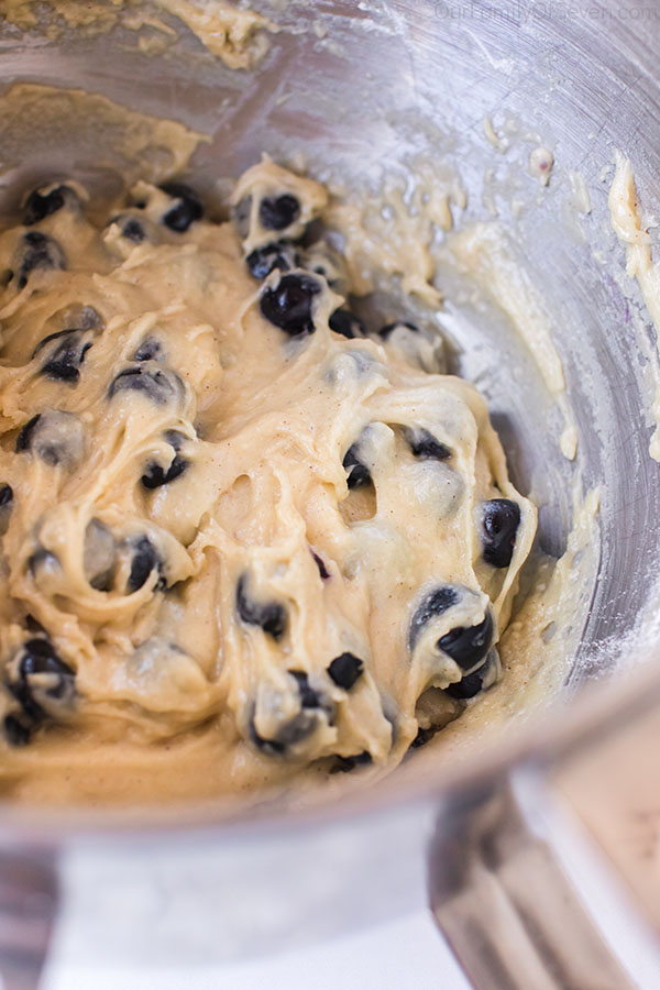 Blueberry muffin batter