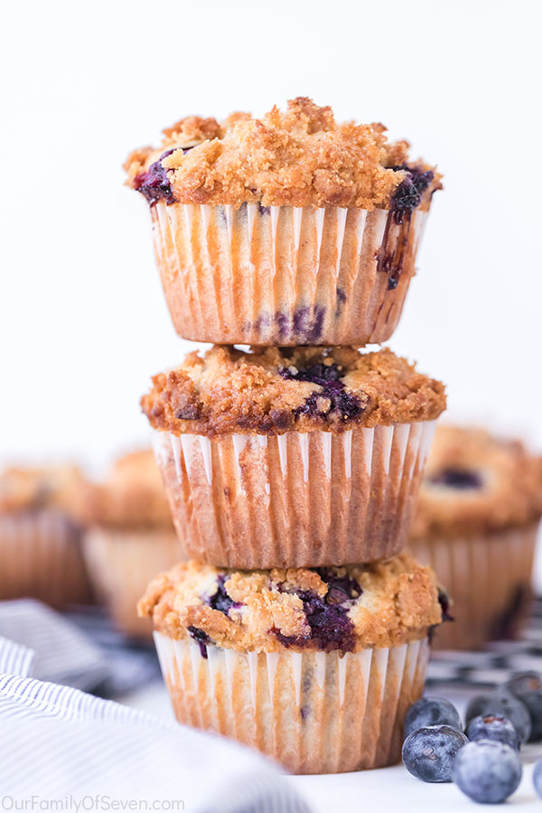 Stack of Blueberry Muffins