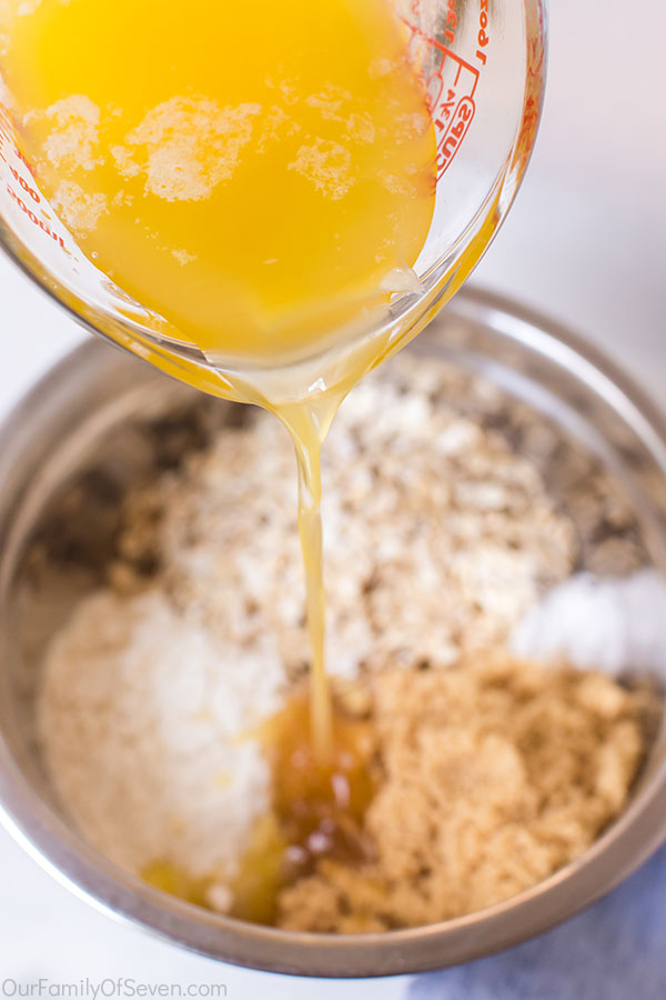 Butter added to dry ingredients