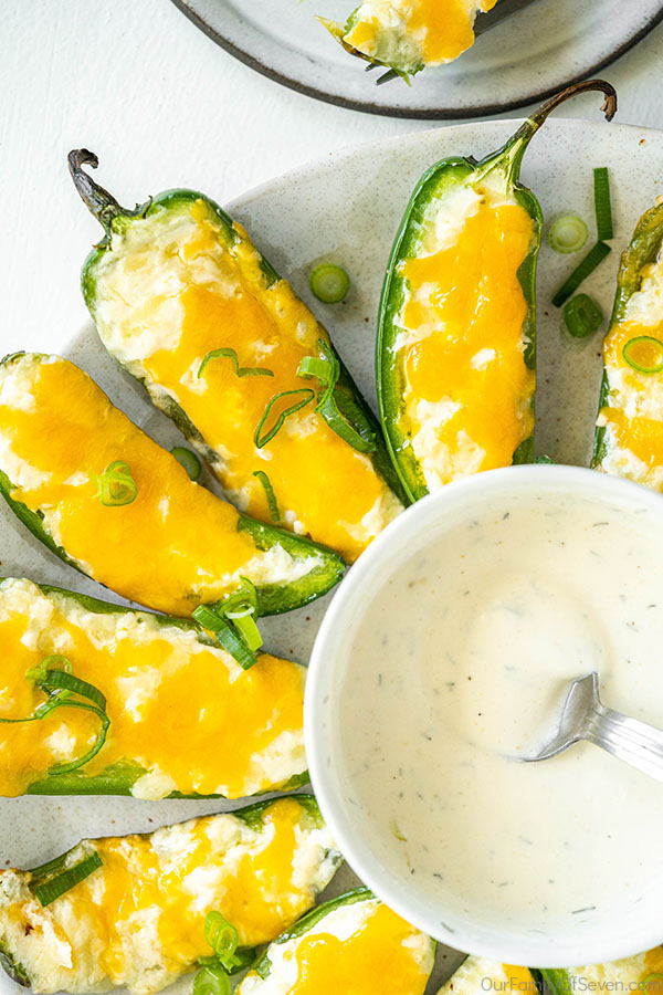 Grilled Jalapeno Poppers on a plate