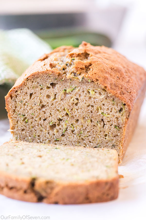 Moist Zucchini Bread sliced